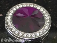 Taschenhänger Purple Diamonds Forever, eingefasst mit 30 Strasssteine, 1 Stk.