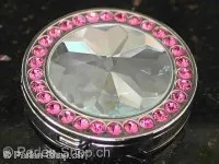 Taschenhänger Pink Diamonds Forever, eingefasst mit 30 Strasssteine, 1 Stk.