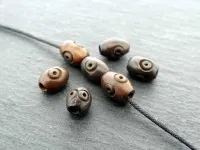 Bone Beads cylinder, Color: brown, Size: ±7x5mm, Qty: 5 pc.