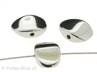 Metall Oval, Farbe: Silber, Grösse: 10 mm, Menge: 2 Stk.