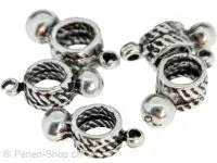Metal Ring mit Oehse, Color: Dark Silver, Size: 5 mm, Qty: 2 pc.