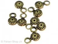 Metal Rosette, Color: Messing, Size: 10 mm, Qty: 5 pc.