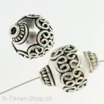 CRAZY DEAL Silver Bead real silver plated, ±23x18mm, 2 pc.