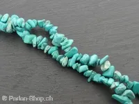 Turqoise Semi-Precious Stone Chips, Color: turquoise, Size: --, Qty: String ±32"