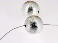 Silber Kugel gebürstet, Farbe: Silber, Grösse: 20 mm, Menge: Stk.