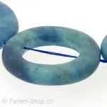 Blueberry Quartz anneau, Couleur: bleu, Taille: 32 mm, Quantite: 1 piece