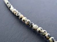 Special Price Dalmatiner Jasper, Color: Beige, Size: ±5-6mm, Qty: ±76 pc. String16“