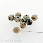 Dalmatiner Jasper, Farbe: Beige, Grösse: 5 mm, Menge: 20 Stk.