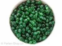 Rocailles, Farbe:grün transp., Grösse: ±3mm, Menge: ±17 gr.