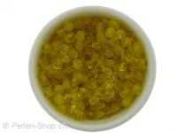 SeedBeads, Color: yellow transp., Size: ±3mm, Qty:±17 gr.