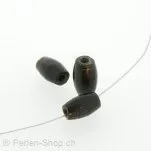 perle ellipse, Couleur: noir, Taille: ±13 mm, Quantite: 10 piece