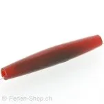 perle tube, Couleur: rouge, Taille: ±50 mm, Quantite: 3 piece