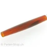 perle tube, Couleur: brun, Taille: ±50 mm, Quantite: 3 piece