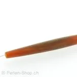 perle tube, Couleur: brun, Taille: ±80 mm, Quantite: 2 piece