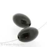 Horn Olive, Farbe: Schwarz, Grösse: ±21 mm, Menge: 3 Stk.
