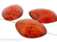 Synthetic resin Ellipse, Color: red, Size: ±28mm, Qty: 2 pc.