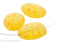 Synthetic resin Nugget, Color: orange, Size: ±24mm, Qty: 2 pc.