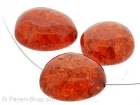 Synthetic resin Nugget, Color: red, Size: ±22mm, Qty: 2 pc.