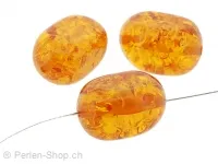 Synthetic resin Nugget, Color: orange, Size: ±19mm, Qty: 2 pc.