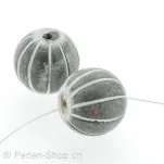 perle ronde, Couleur: gris, Taille: ±20 mm, Quantite: 2 piece