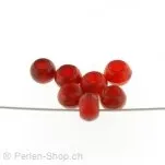 perle rouleau, Couleur: rouge, Taille: ±4 mm, Quantite: 20 piece