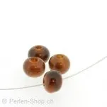 perle rouleau, Couleur: brun, Taille: ±9 mm, Quantite: 10 piece
