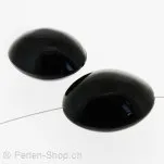 perle ovale, Couleur: noir, Taille: ±40 mm, Quantite: 1 piece