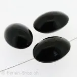 perle ovale, Couleur: noir, Taille: ±35 mm, Quantite: 1 piece