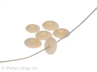 Heishi Bone Beads slice, Color: White, Size: ±7mm, Qty: 10 pc.