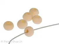 Bone Beads ball, Color: White, Size: ±4mm, Qty: 10 pc.