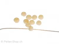 perle ronde, Couleur: blanc, Taille: ±3mm, Quantite: 50 piece