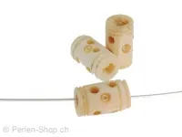 Bone Beads Tube, Color: White, Size: ±12mm, Qty: 2 pc.