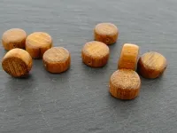 bayong perle nips, Couleur: brun, Taille: ±10x5mm, Quantite: 20 piece