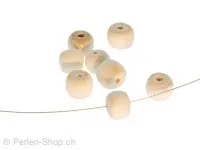 perle ronde, Couleur: blanc, Taille: ±6 mm, Quantite: 50 piece