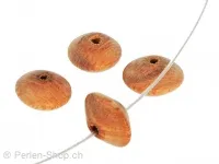 Wooden Bead, Color: brown, Size: ±10x6mm, Qty: 20 pc.