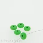 Heishi Wood disk, color green, ±8x4mm, 100 pc.