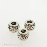 Troll-Beads Style Pendant Cylinder, screwable, Silver, ±8x11mm, 1 pc.