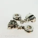 Troll-Beads Style Pendant Budda, screwable, Silver, ±10x31mm, 1 pc.