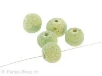Limestone Bead, Color: Green, Size: 8 mm, Qty: 20 pc.