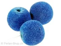 Limestone rond, Couleur: bleu, Taille: ±15 mm, Quantite: 5 piece