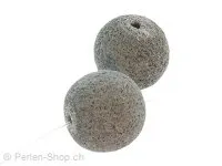 Limestone Kugel, Farbe: Grau, Grösse: ±18 mm, Menge: 5 Stk.