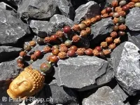 Prayer Beads, Mala hand knotted, Color: brown, Size: ±110cm, Qty: 1 pc.