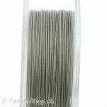 Top Q fil câble gaine de nylon 10m, Couleur: argent, Taille: 0.38 mm, Quantite: 1 piece