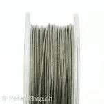 Top Q fil câble gaine de nylon 50m, Couleur: argent, Taille: 0.5 mm, Quantite: 1 piece