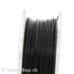 Top Q Stahldraht Nylon besch. 50m 7 Str., Farbe: Schwarz, Grösse: 0.5 mm, Menge: 1 Stk.
