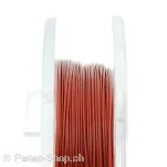 Top Q Stahldraht Nylon besch. 50m 7 Str., Farbe: Rot, Grösse: 0.5 mm, Menge: 1 Stk.