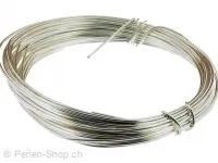 Silver Wire with Cu core, Color: Silver, Size: ±1mm, Qty: 4 Meter