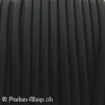 cordon caoutchouc, 5 mm, Couleur noir, 1 Meter