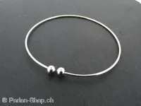 Bracelet with screw head, Color: silver, Size: ±1.2mm, Qty: pc.