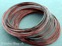 Bracelet coil springs, Color: red, Size: ±60mm, Qty: ±10g
